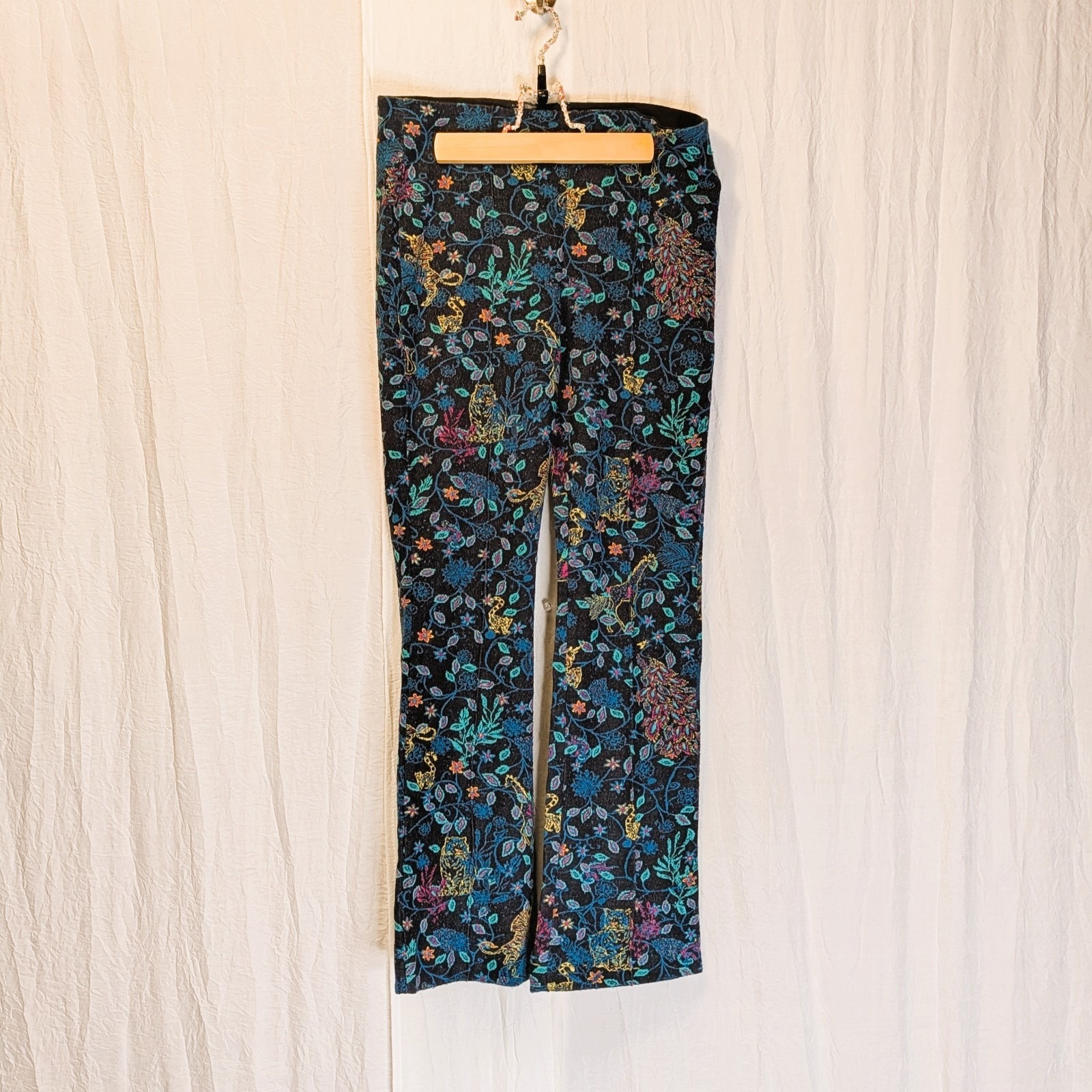 Anthropologie Maeve The Margot Flare Tapestry Embroidered Pants Size Extra Small